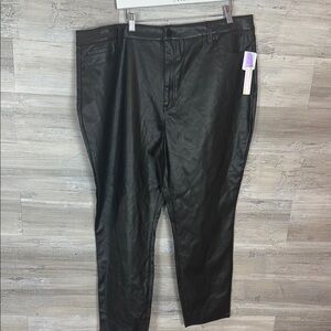 Tinseltown Women Black Leather Pants